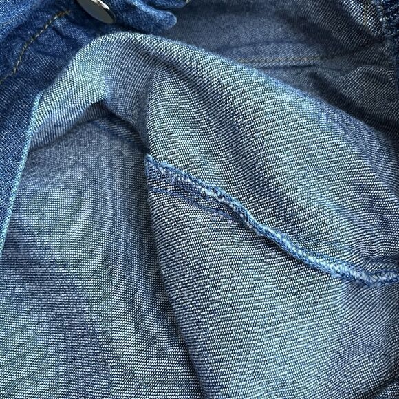 Teddi Women’s Vintage Denim Embroidered Jacket Size XL Mother Pearl Buttons - Picture 5 of 11